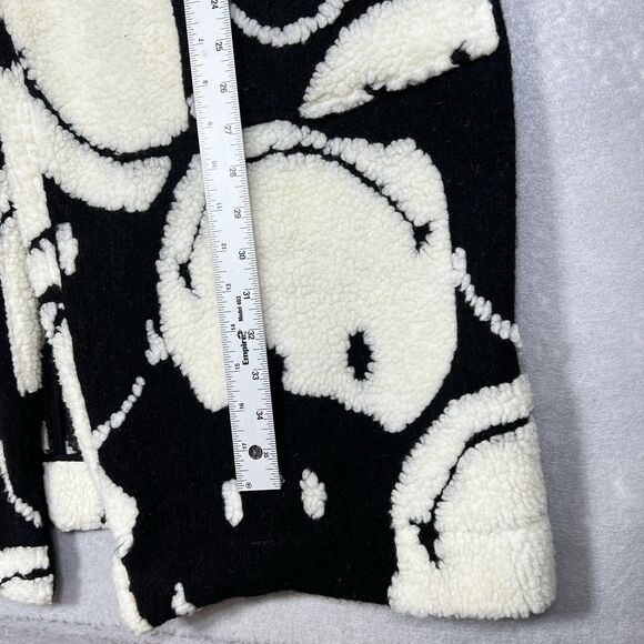 Farm Rio X Smiley Long Cardigan Women’s Small Oversized Black White - Teddy - Picture 8 of 12